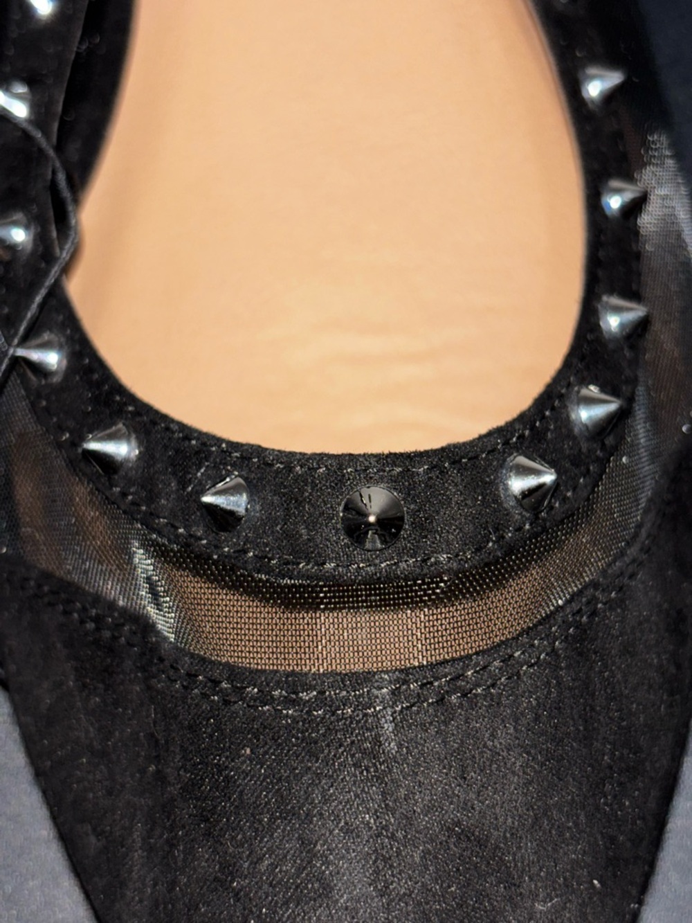 torrid Black Studded Mesh Pointed-Toe Flats - Picture 4 of 6